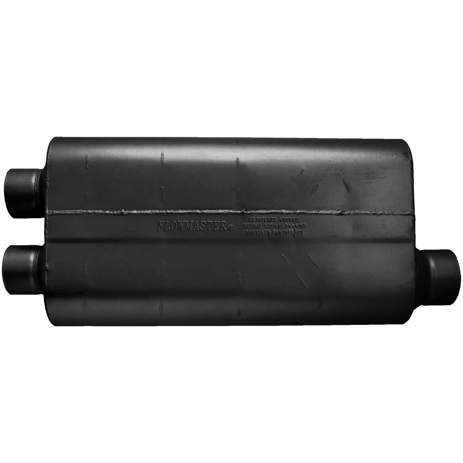 Flowmaster 50 Series Big Block Muffler - 3" Dual Inlet / 3.5" Offset - Outlet