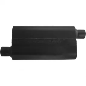 Flowmaster 50 Series Delta Flow Muffler - 2-1/2 in Offset Inlet - 2-1/2 in Offset Outlet - 17 x 9-3/4 x 4 in Oval Body - 23 in Long - Black Paint - Universal 842553