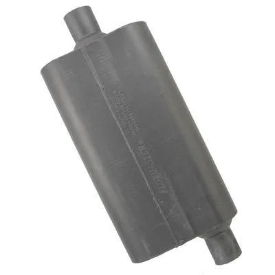 Flowmaster 50 Series Delta Flow Muffler - 2-1/4 in Offset Inlet - 2-1/4 in Center Outlet - 17 x 9-3/4 x 4 in Oval Body - 23 in Long - Black Paint - Universal 842451