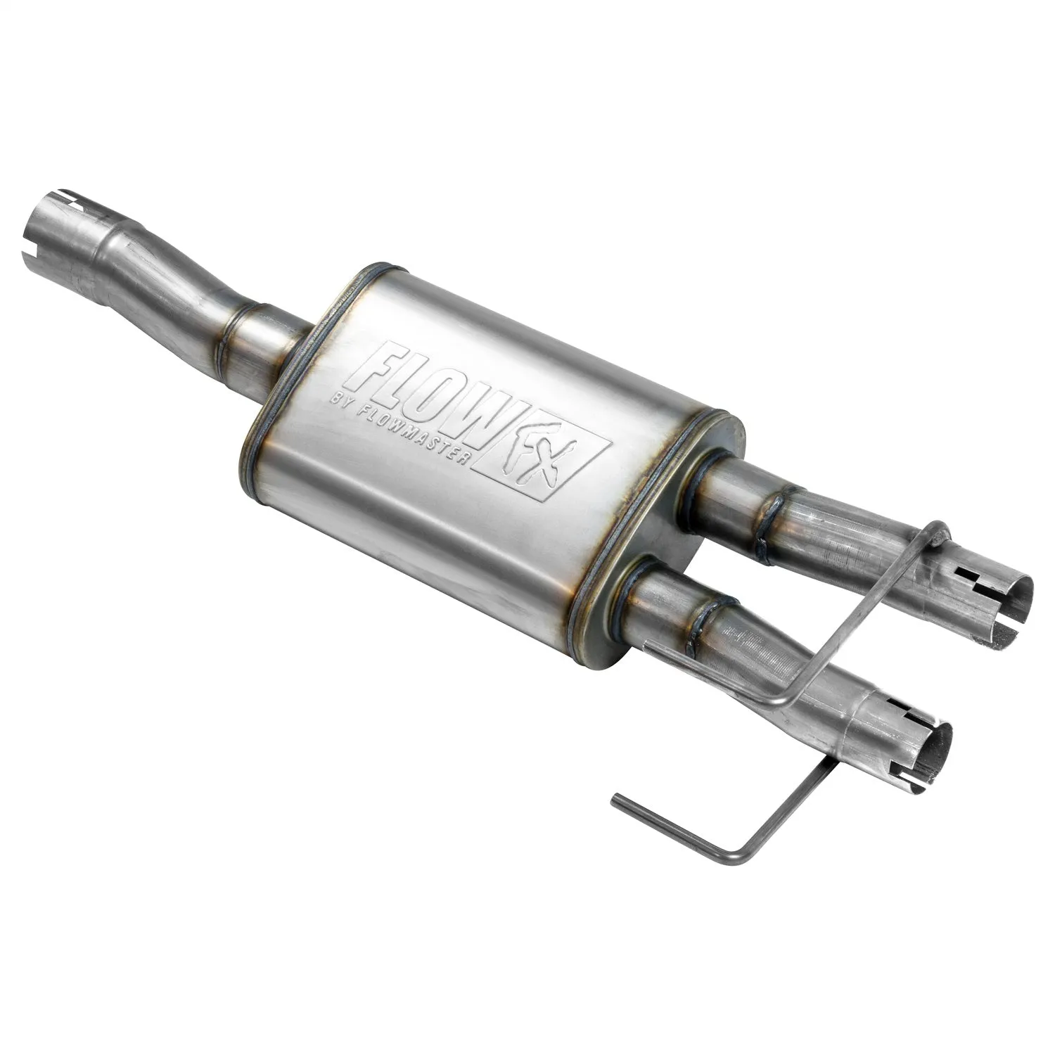 Flowmaster Flow FX Direct Fit Muffler - 3" Center Inlet - Dual 2-1/4" Outlet - 39.30" Long - Stainless - Mopar Gen III Hemi