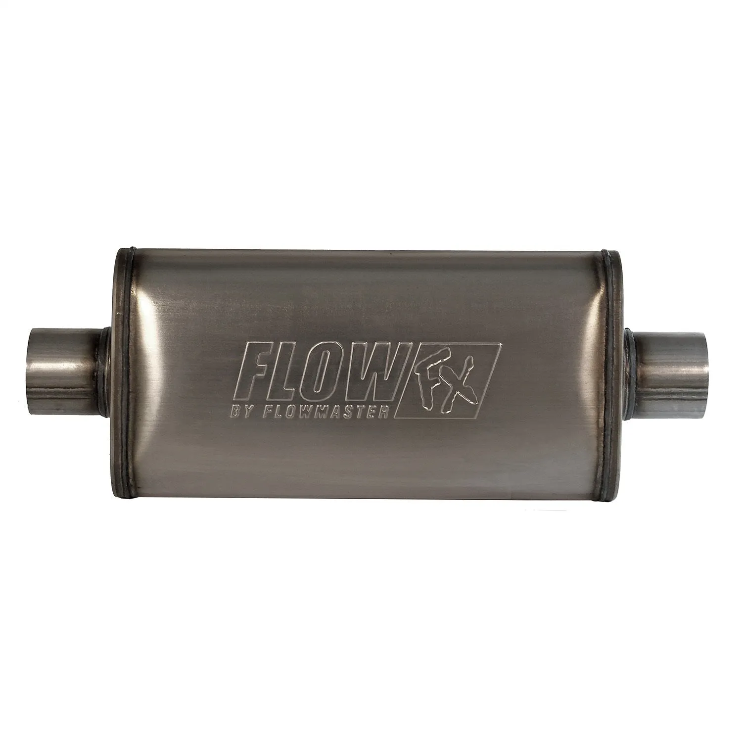 Flowmaster FlowFX Muffler - 3" Center Inlet - 3" Center Outlet - 18 x 9 x 4" Oval Body - 24" Long - Stainless - Universal