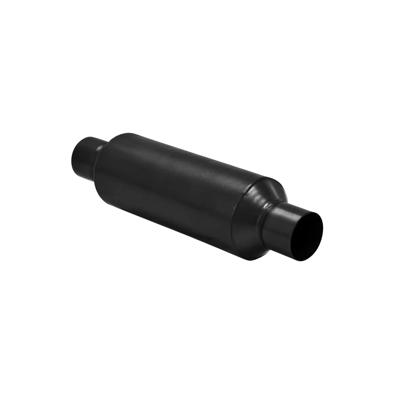 Flowmaster Outlaw Muffler - 2-1/2 in Center Inlet - 2-1/2 in Center Outlet - 11 in Long - 4-1/2 in Diameter - Stainless - Black