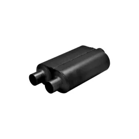 Flowmaster Super 40 Muffler 3" Center Inlet/2-1/2 Offset Dual Outlet 13-1/2 x 10 x 5" Oval Body 19-1/2" Long Steel - Alum