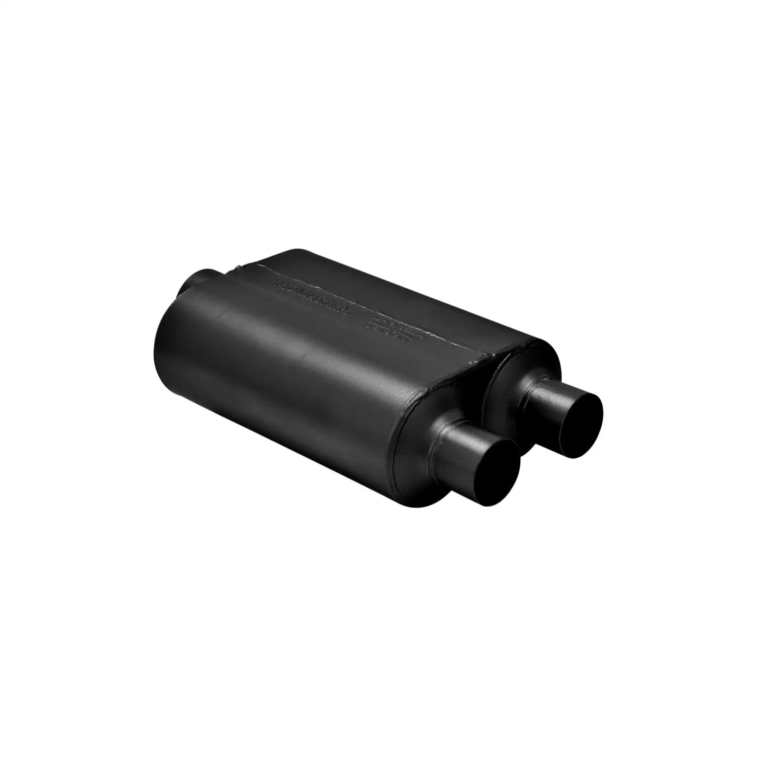 Flowmaster Super 40 Muffler 3" Center Inlet/2-1/2 Offset Dual Outlet 13-1/2 x 10 x 5" Oval Body 19-1/2" Long Steel - Alum