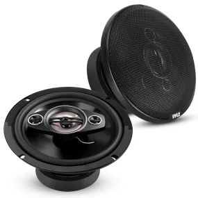 Four-Way Sound Speaker System - One Pair 8'' Four-Way Quadriaxial Loud Audio, 500 Watts W/ 4 Ohm Impedance And 3/4'' Piezo Tweeter For Car Component Stereo