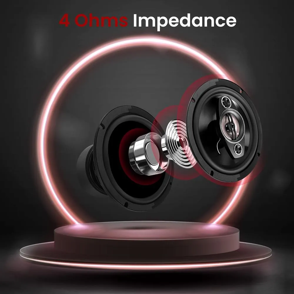 Four-Way Sound Speaker System - One Pair 8'' Four-Way Quadriaxial Loud Audio, 500 Watts W/ 4 Ohm Impedance And 3/4'' Piezo Tweeter For Car Component Stereo