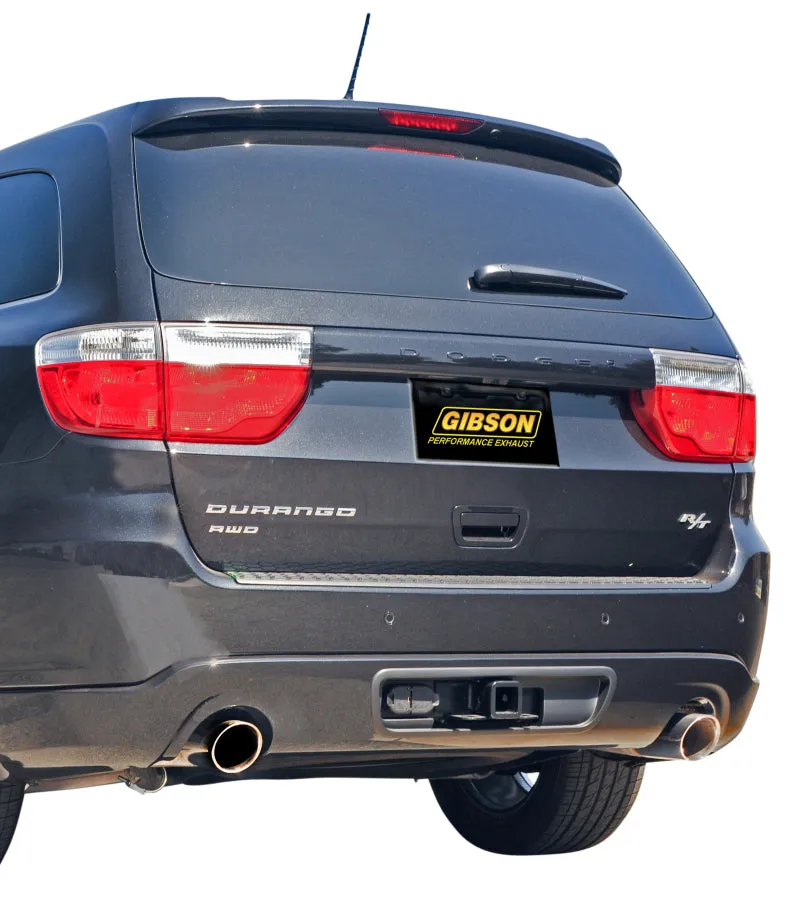 Gibson Axle-Back Exhaust System - 2-1/2 in Diameter - Dual Rear Exit - 4 in Polished Tip - Stainless - Mopar V6 - Dodge Durango 2011-20