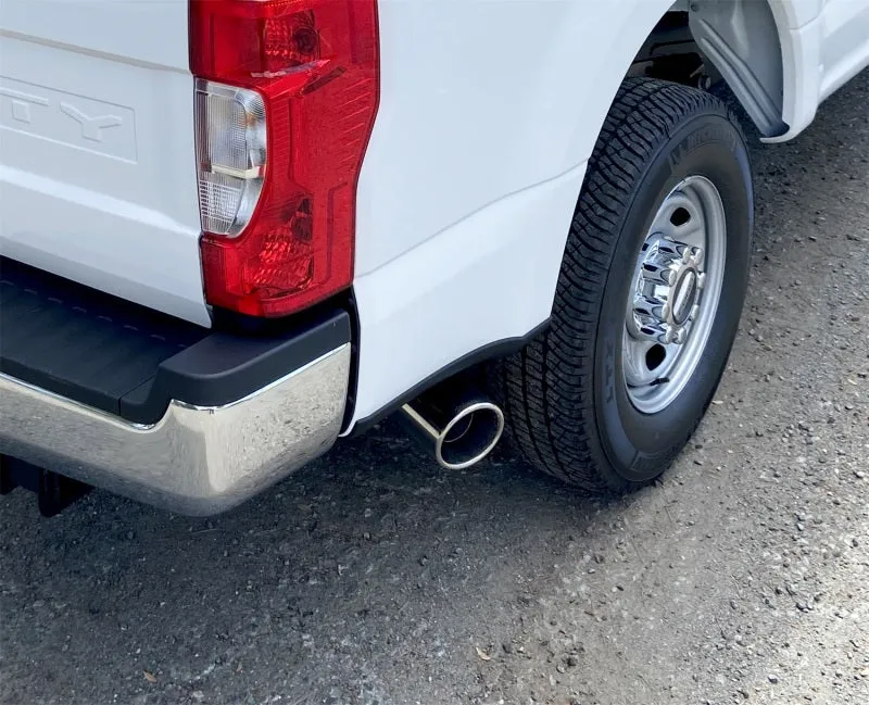 Gibson Cat-Back Exhaust System - 3 in Diameter - Single Side Exit - 5 in Polished Tip - Stainless - Ford Fullsize Truck 2020-21 Crew Cab