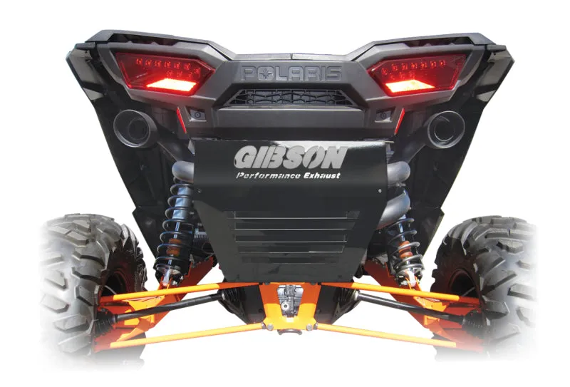 Gibson Dual Exhaust System - Black Ceramic - Polaris UTV 2016-18