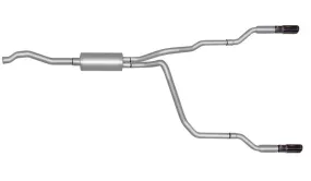 Gibson Dual Split Cat-Back Exhaust System - 2-1/2 in Tailpipe - 3 in Tips - Polished Tips - Ford / Mazda Compact Truck 1998-2011