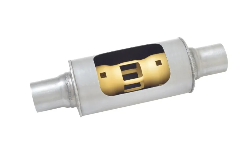 Gibson MWA 3.0" Center/Center 5.0" Round Muffler Stainless Steel