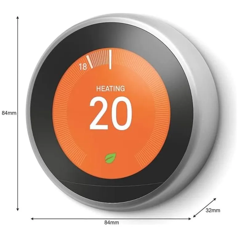 Google Nest 3rd Gen Pro Wireless Smart Thermostat - Stainless Steel