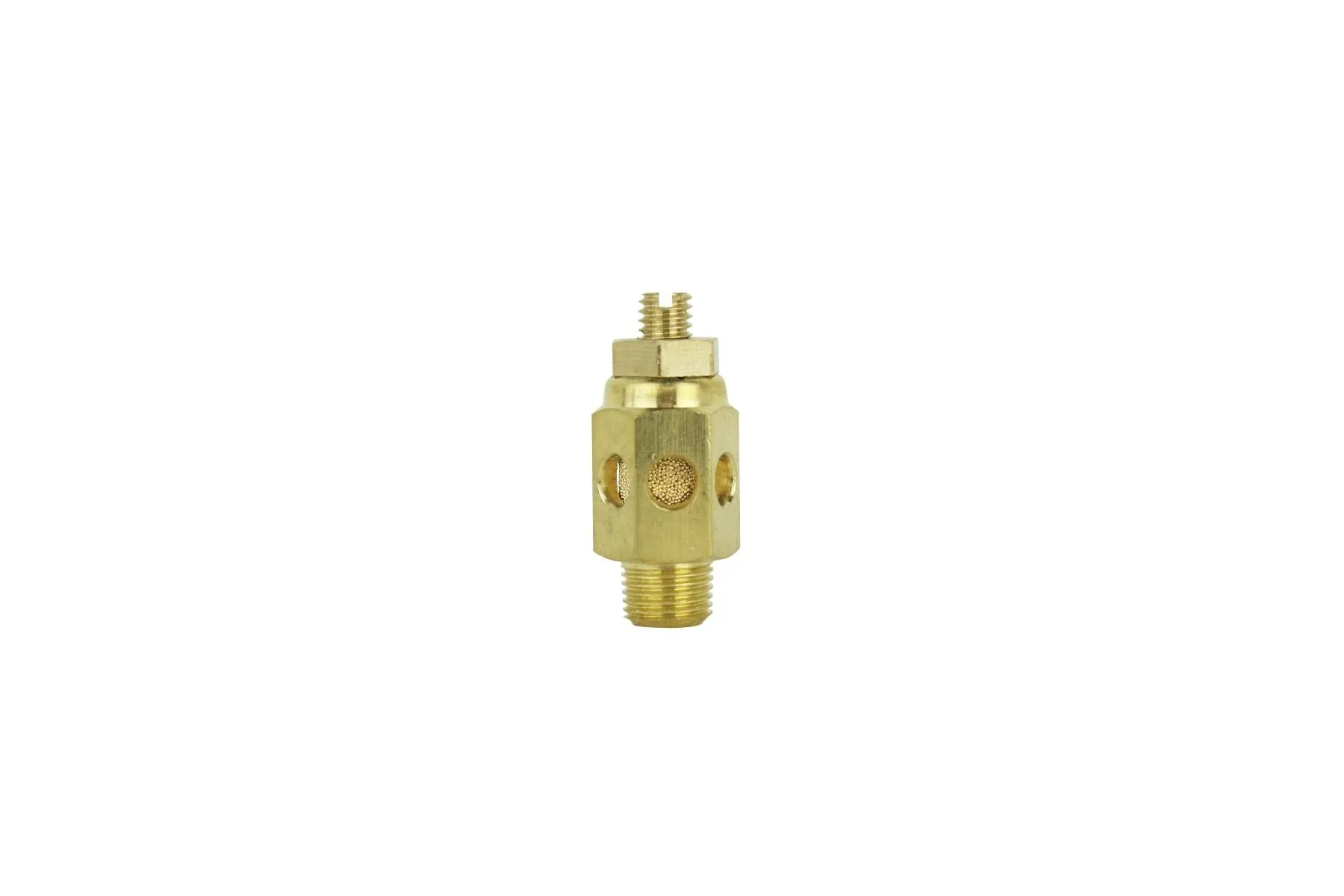 High Vol Speed Control Exhaust Muffler, 3/8” MNPT, 40 Micron Sintered Bronze Silencer/Diffuse Air & Noise Reducer (Box of 25)