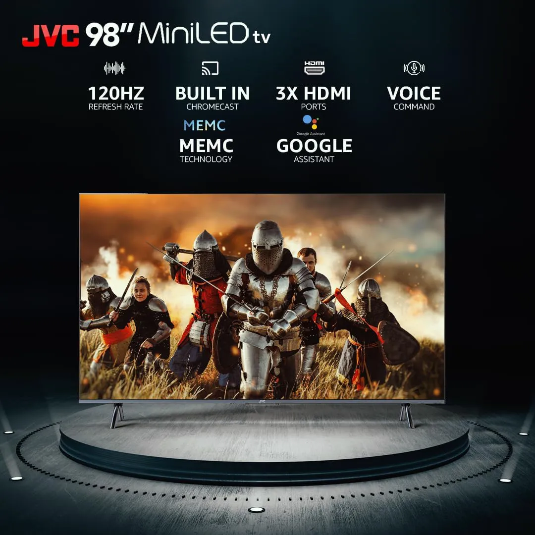 JVC 98 inch UHD 4K miniLED Smart Android TV  AV-J987145A