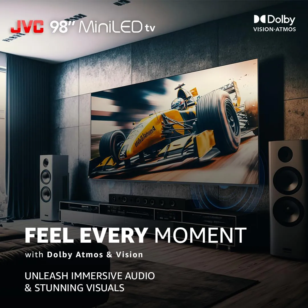 JVC 98 inch UHD 4K miniLED Smart Android TV  AV-J987145A