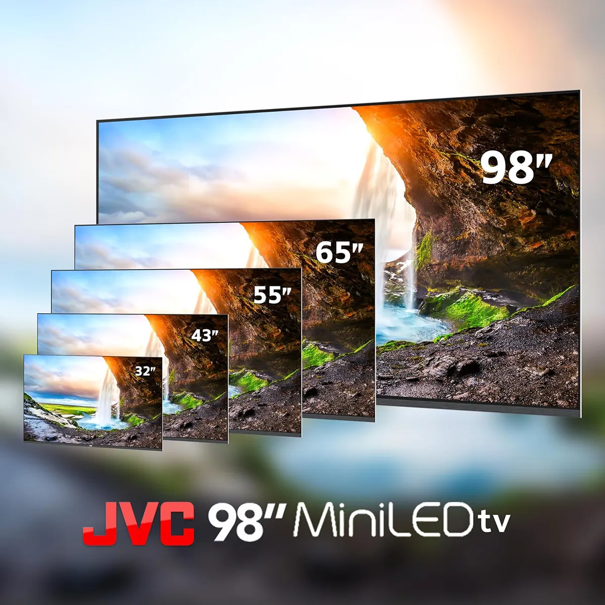 JVC 98 inch UHD 4K miniLED Smart Android TV  AV-J987145A
