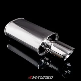K-Tuned Universal Muffler - Oval - Long (22") - 3" Inlet - KTD-MFL-30S