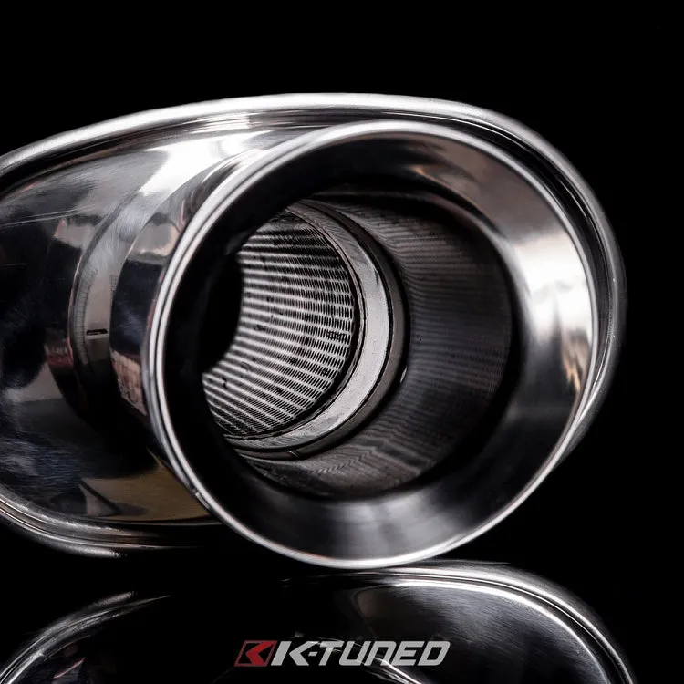 K-Tuned Universal Muffler - Oval - Long (22") - 3" Inlet - KTD-MFL-30S