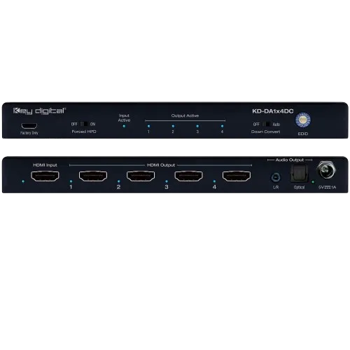 Key Digital KD-DA1X4DC HDMI Distribution Amplifier