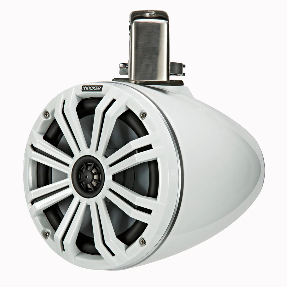 Kicker 45KMTC8 8" Marine Coaxial Tower System - Pair (White)