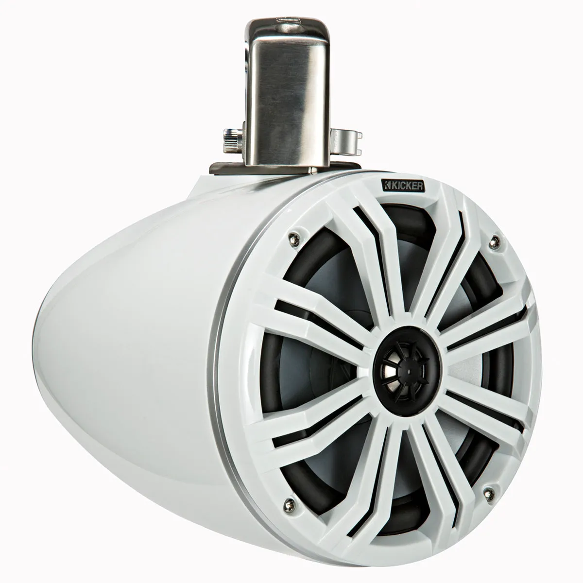 Kicker 45KMTC8 8" Marine Coaxial Tower System - Pair (White)