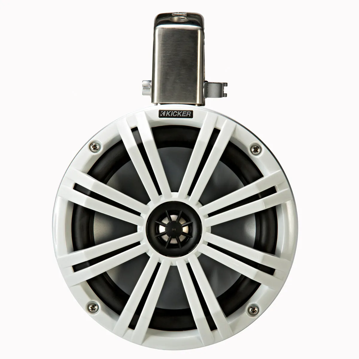 Kicker 45KMTC8 8" Marine Coaxial Tower System - Pair (White)
