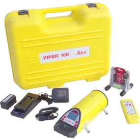 Leica PIPER Red Beam Pipe Laser Level 200 with Alignmaster, Remote, Target, & Li-Ion Batteries