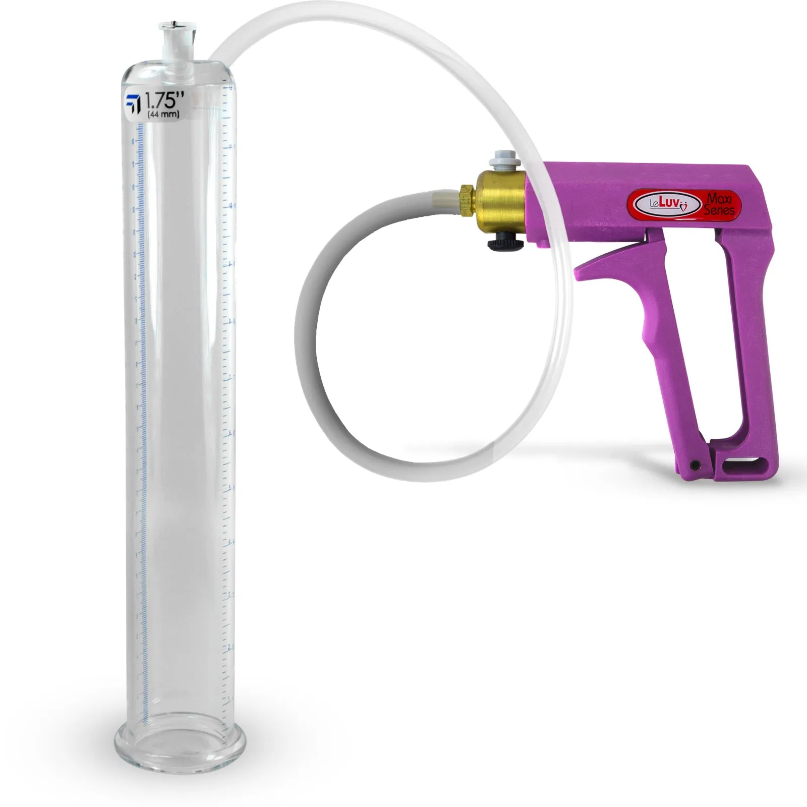 LeLuv MAXI Penis Pump Blue/Purple Handle | 9"/12" Length x Diameter 1.35"-5.00"