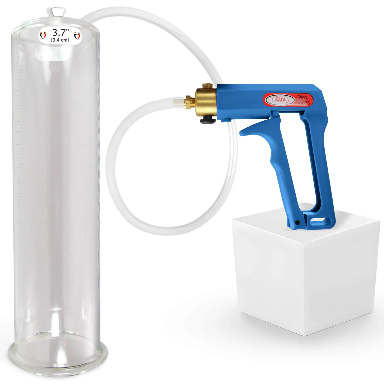 LeLuv MAXI Penis Pump Blue/Purple Handle | 9"/12" Length x Diameter 1.35"-5.00"