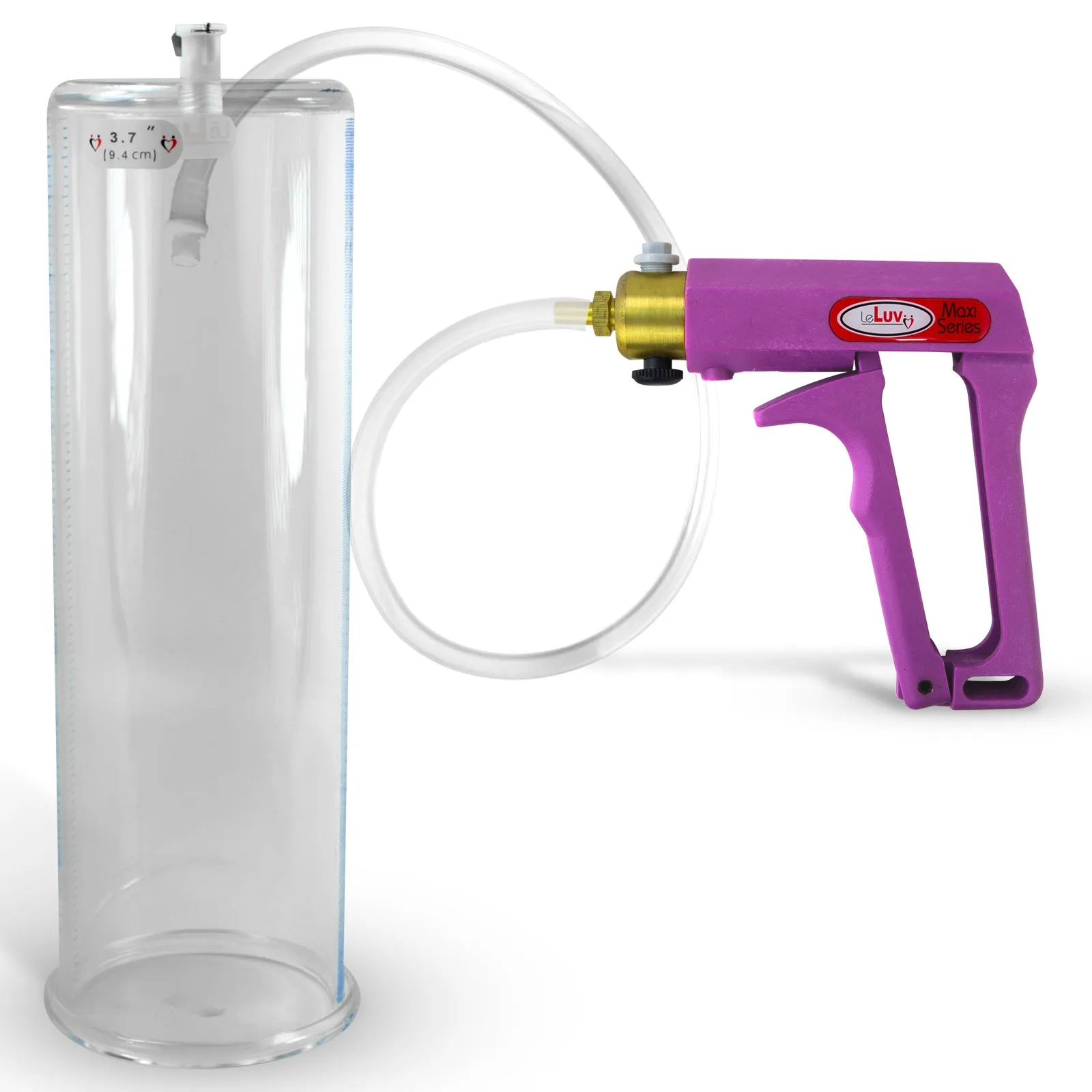 LeLuv MAXI Penis Pump Blue/Purple Handle | 9"/12" Length x Diameter 1.35"-5.00"
