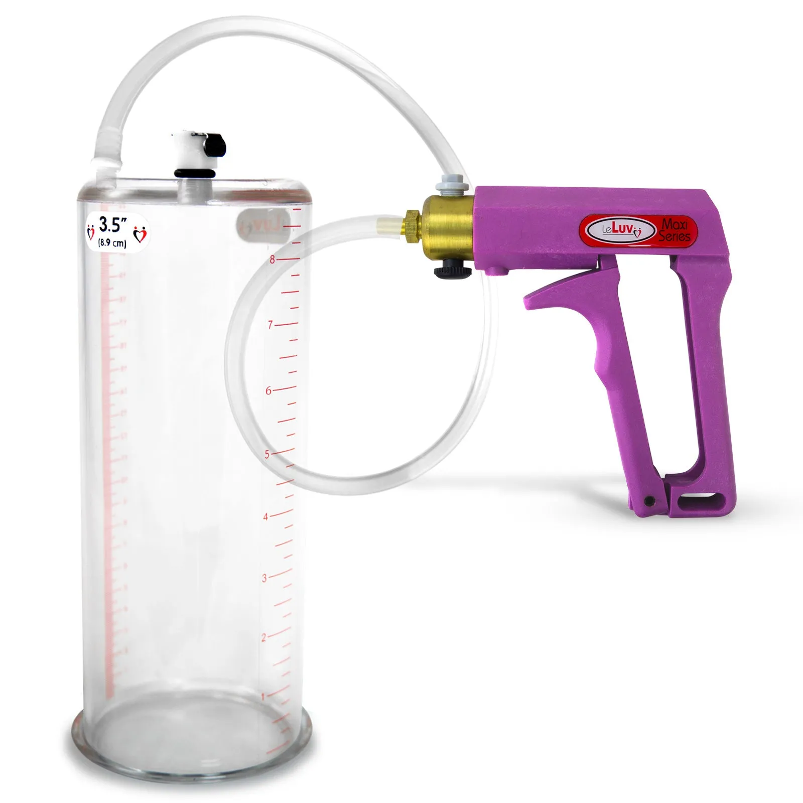 LeLuv MAXI Penis Pump Blue/Purple Handle | 9"/12" Length x Diameter 1.35"-5.00"