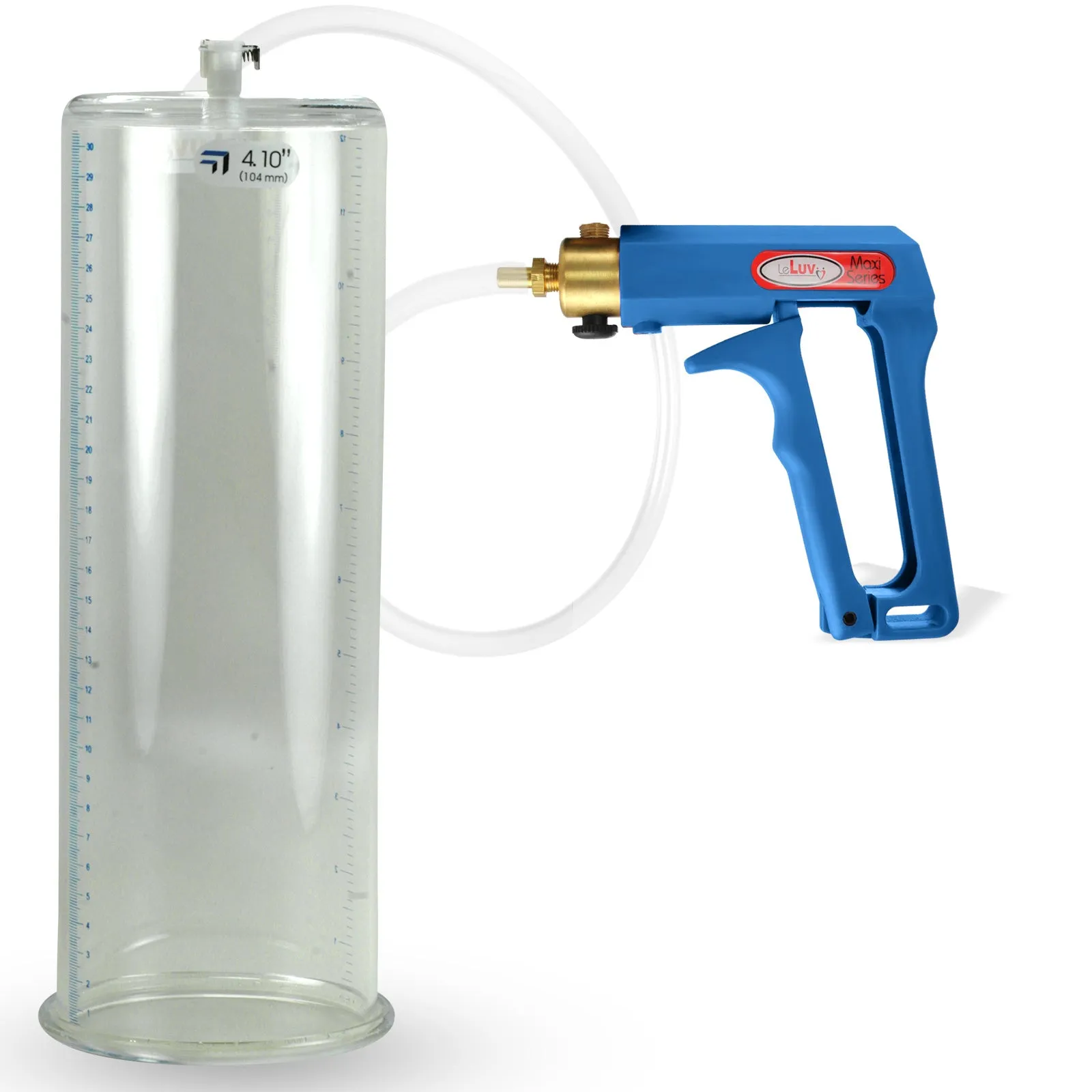LeLuv MAXI Penis Pump Blue/Purple Handle | 9"/12" Length x Diameter 1.35"-5.00"