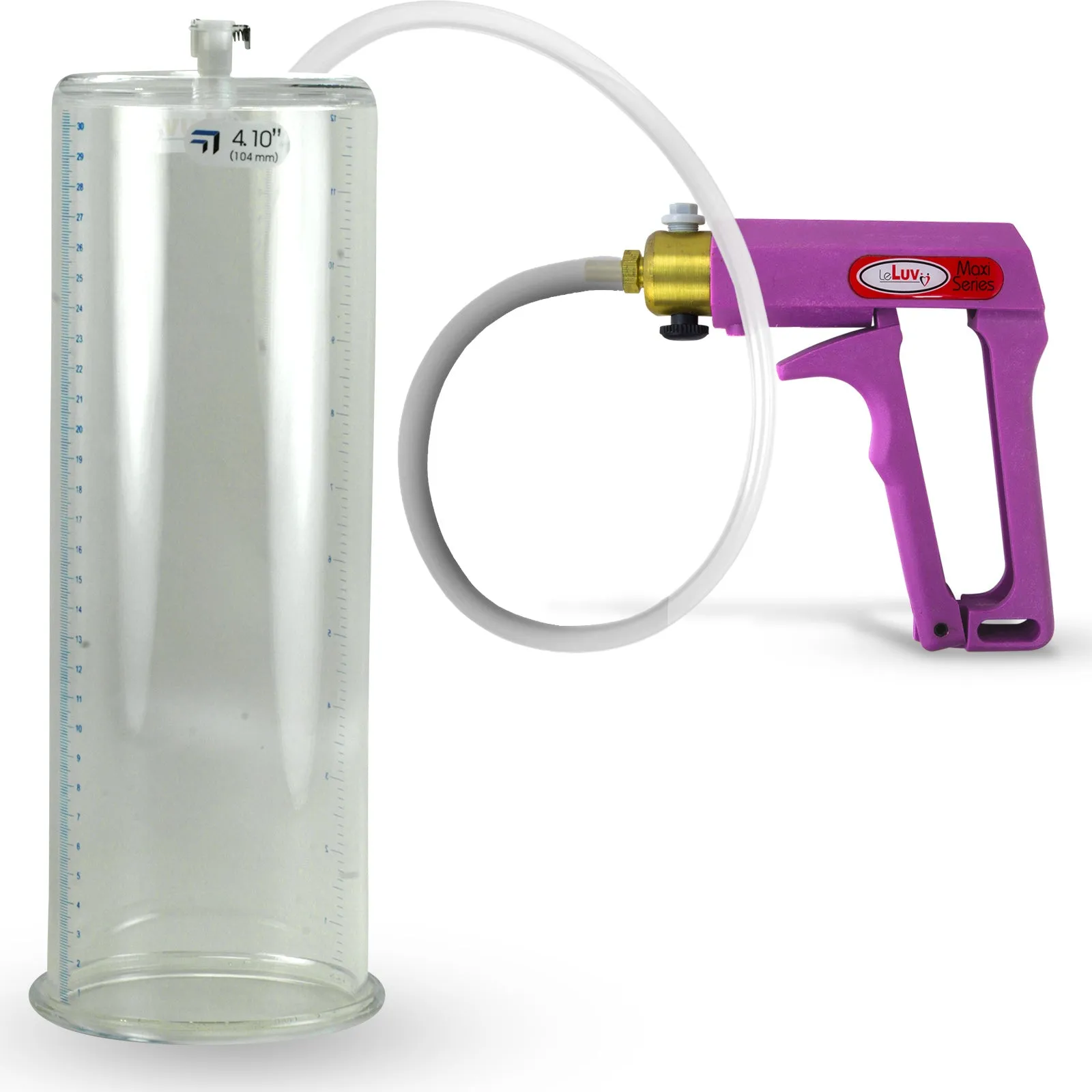 LeLuv MAXI Penis Pump Blue/Purple Handle | 9"/12" Length x Diameter 1.35"-5.00"