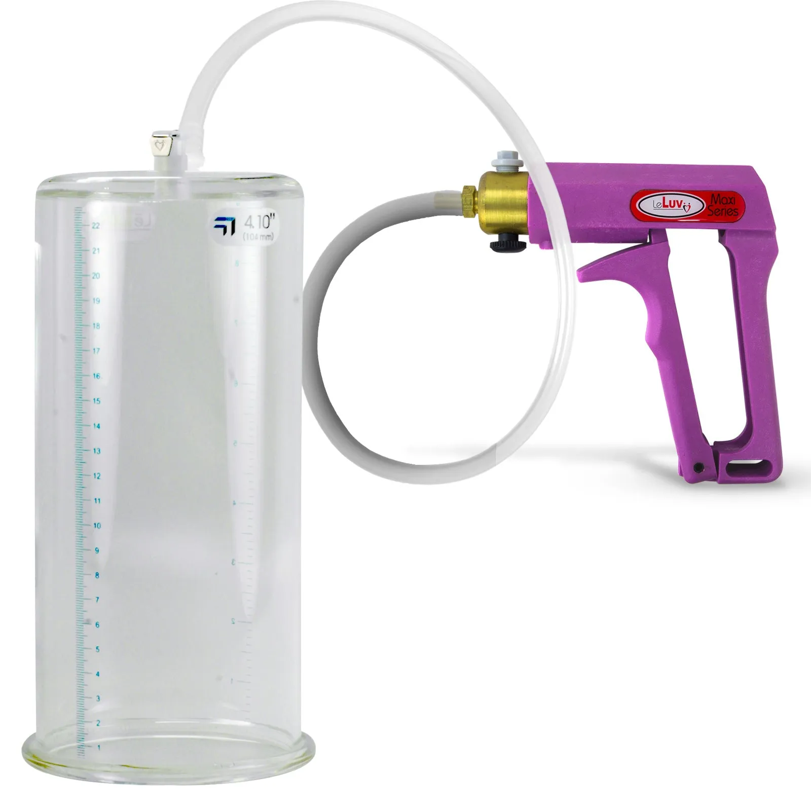 LeLuv MAXI Penis Pump Blue/Purple Handle | 9"/12" Length x Diameter 1.35"-5.00"