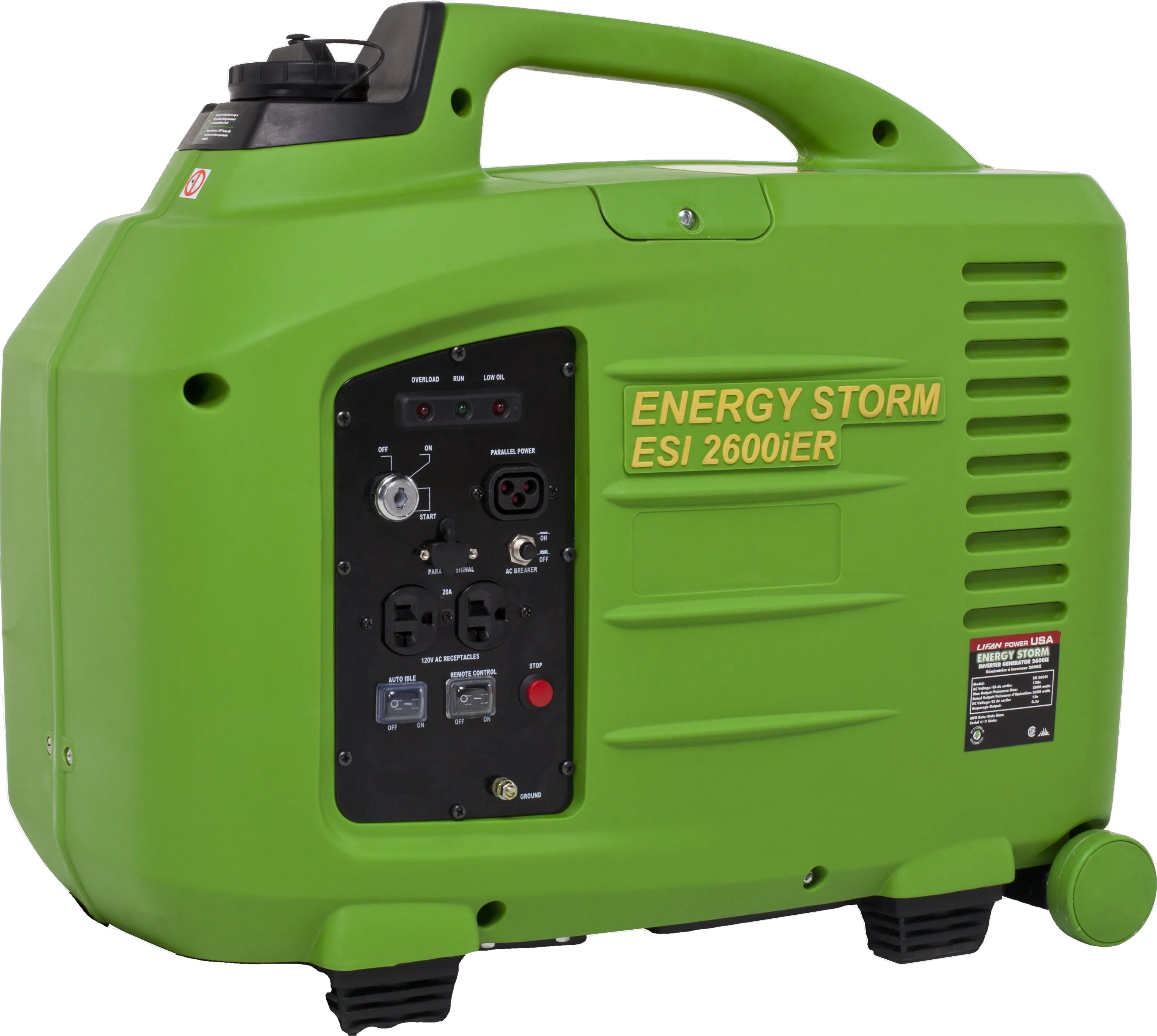 Lifan ESI2600iER 2600W/2800W Generator Gas Inverter Remote Start Manufacturer RFB