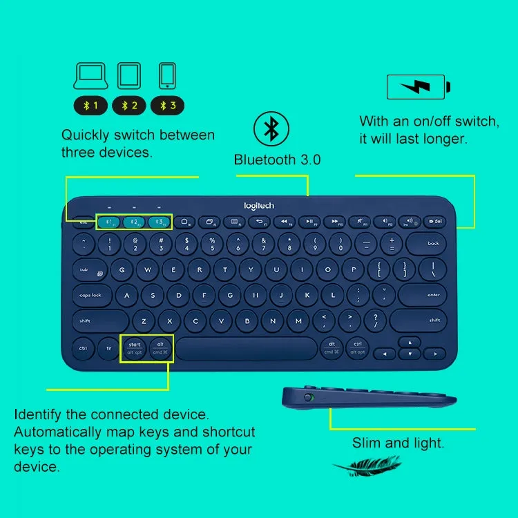 Logitech K380 Compact Multi-Device Wireless Bluetooth Keyboard