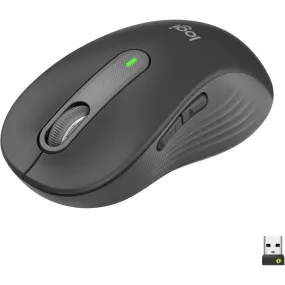 Logitech Signature M650 L Full-Size Wireless Mouse, Silent Clicks, Customizable Side Buttons, Bluetooth - Grey