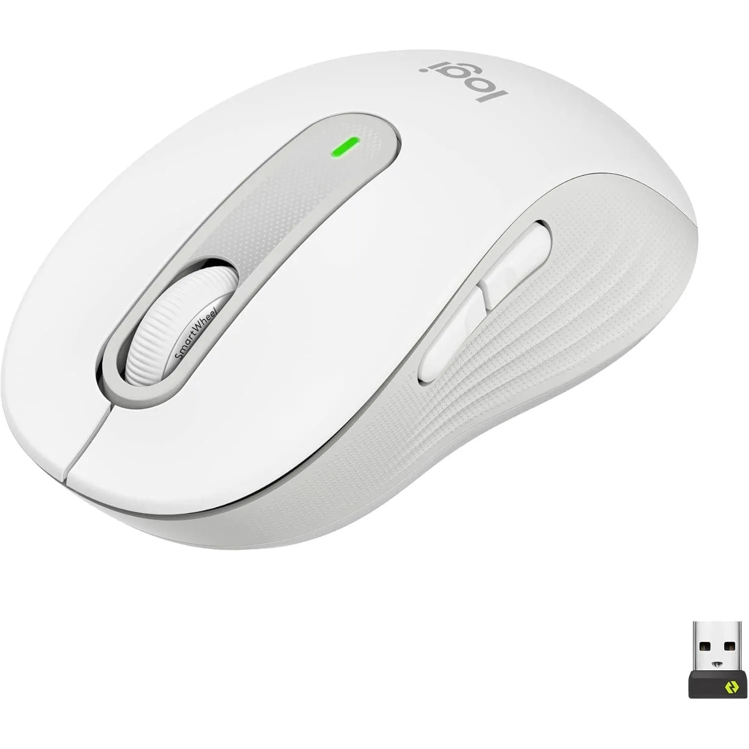 Logitech Signature M650 Wireless Mouse - For Small to Medium Sized Hands, 2-Year Battery, Silent Clicks, Customisable Side Buttons, Bluetooth, for PC/Mac/Multi-Device/Chromebook - Offwhite