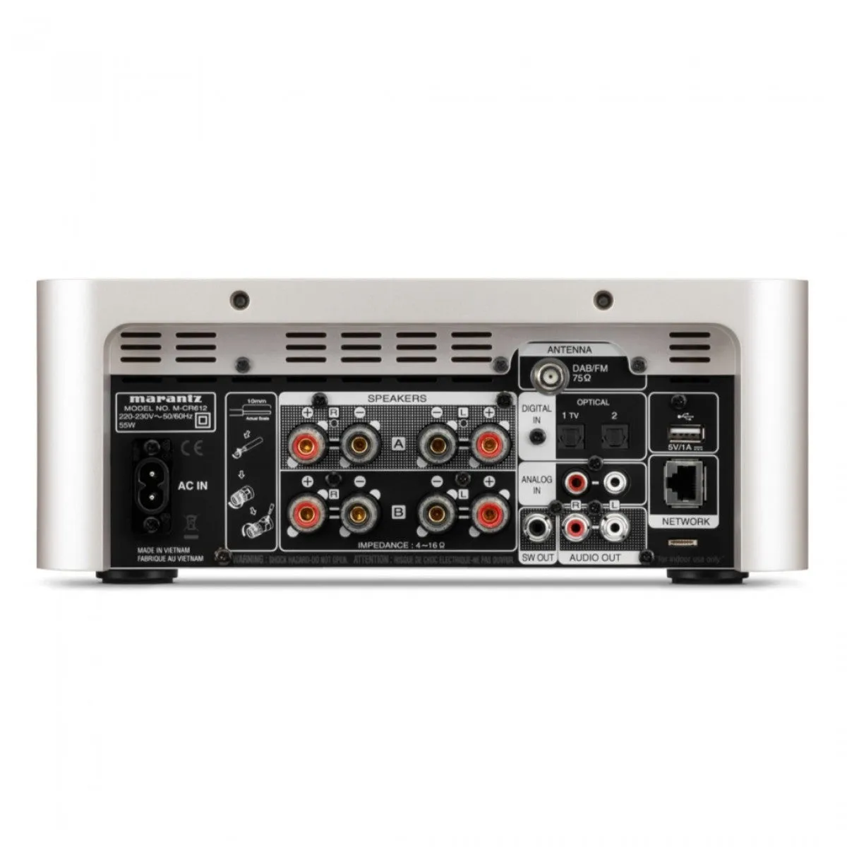 Marantz Melody X MCR612 Hifi Network System Silver with Monitor Audio Bronze 50 Bookshelf Speaker White Package