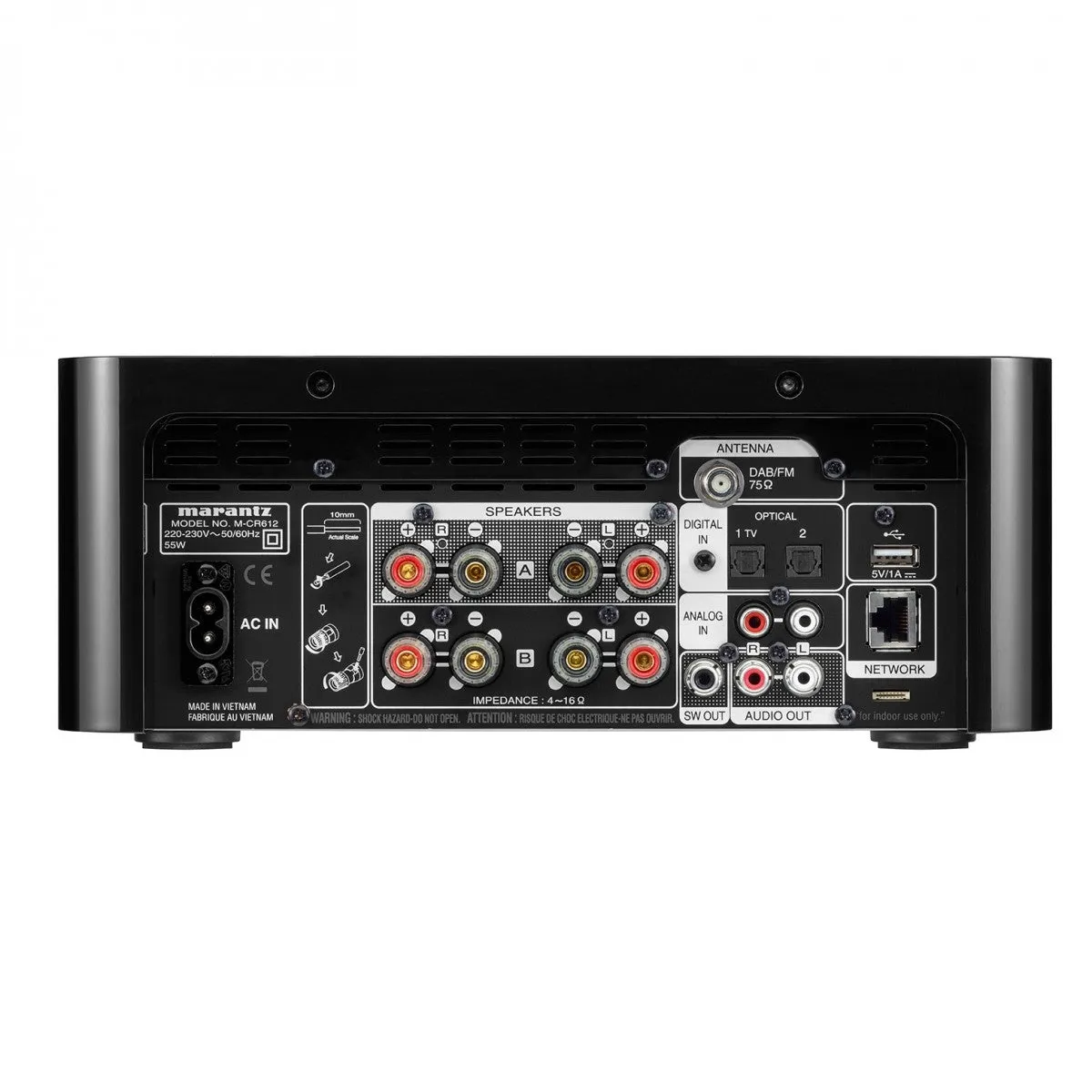 Marantz Melody X MCR612 Hifi Network System with Monitor Audio Bronze 50 Bookshelf Speaker Package Black