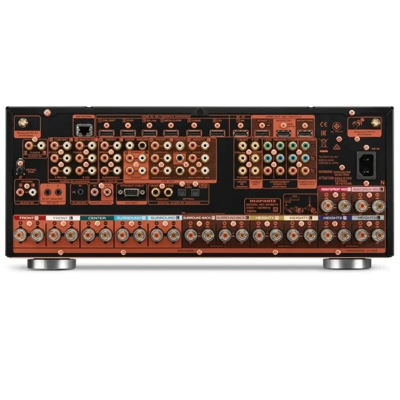 Marantz SR8015 11.2 Ch. 8K UHD AV Receiver - 11x205 Watts Ch. | Wi-Fi, Bluetooth, HEOS | Voice Control