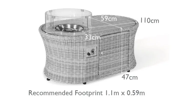 Maze Winchester Oval Fire Pit Coffee Table