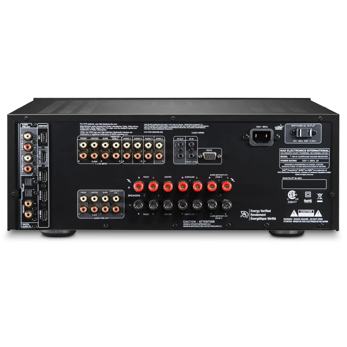 NAD T758 V3i AV Surround Sound Receiver