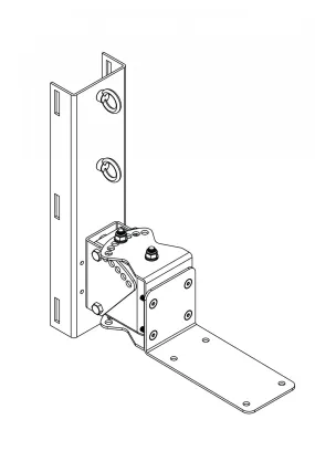One Systems PM3.M 316 Grade (Marine) Stainless Steel Pole Mount Bracket For 108.STC, 108.HTC, 108.HTH, 208.HTC And 108.HSB (Black)