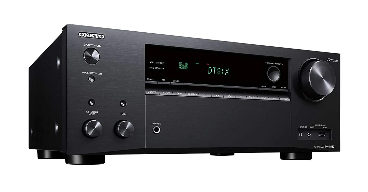 Onkyo TX-NR686 7.2 Channel THX® Certified Select™ A/V Receiver 4K Ultra HD Bluetooth WiFi Atmos 1470W (Certified Refurbished)