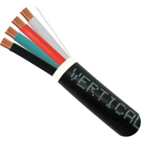 Outdoor Direct Burial 14/4 AWG High Strand Audio Cable 105 Strand ETL Bare Copper 500ft