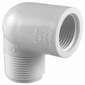 Pipe Fitting, PVC Street Elbow, 90-Degree, White, 1/2-In.