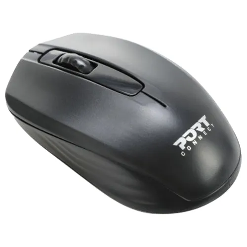 Port Connect Ambidextrous Wireless Mouse - Black | 900508