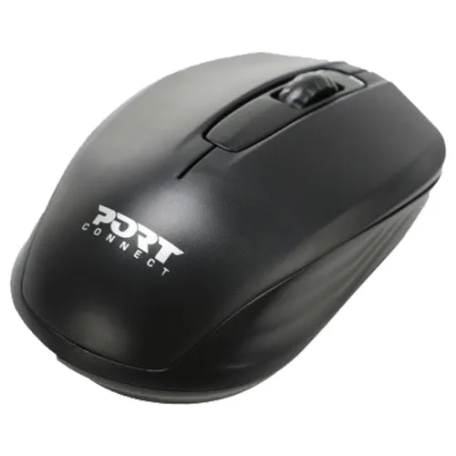 Port Connect Ambidextrous Wireless Mouse - Black | 900508