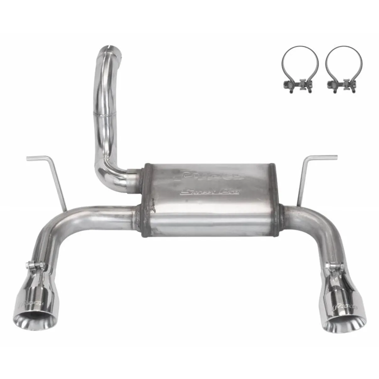Pypes Performance Exhaust Axle Back Exhaust System - Dual Exit - 2-1/2" Diameter - Stainless
